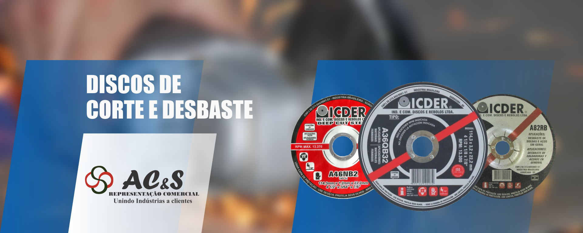 Icder. Discos de corte e desbaste.